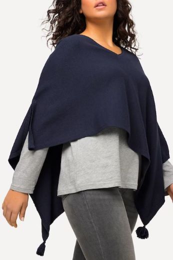 Plus size veliki brojevi Pončo V ovratnik za punije