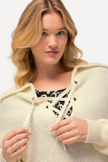 Plus size veliki brojevi Pulover s vezanjem na ovratniku za punije