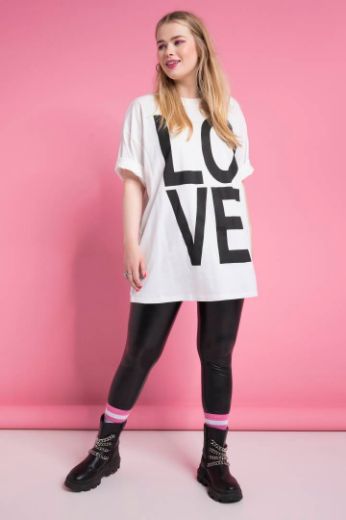 Plus size veliki brojevi Majica dužeg kroja s natpisom za punije
