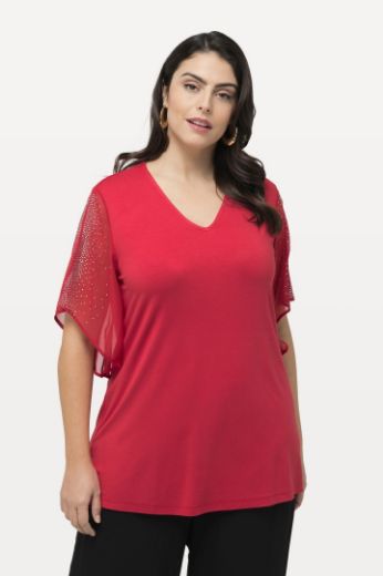 Plus size veliki brojevi Bluza svečana s ukrasima na rukavima za punije