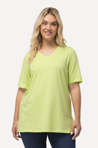 Plus size veliki brojevi Majica V izreza A kroja kratkih rukava za punije