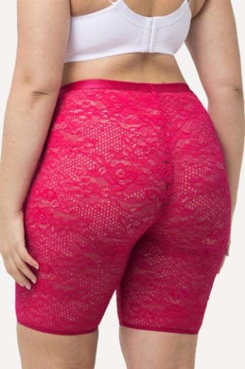 Plus size veliki brojevi Tajice biciklističke mrežaste od čipke za punije