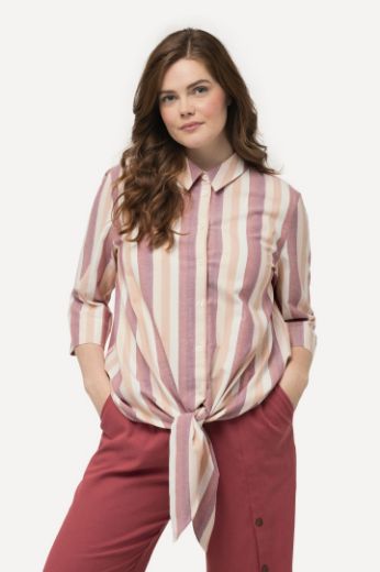 Plus size veliki brojevi Bluza na vezanje 3/4 rukavi za punije