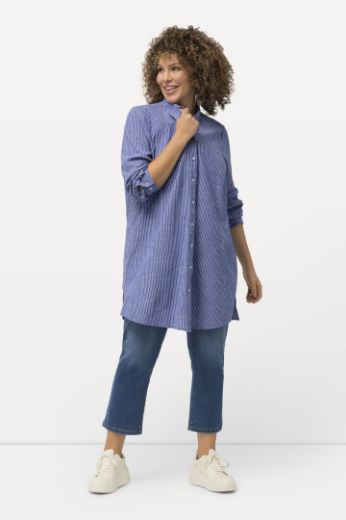 Plus size veliki brojevi Bluza dužeg kroja na pruge za punije