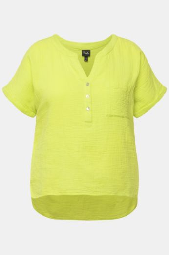 Plus size veliki brojevi Bluza kratkih rukava V izreza za punije