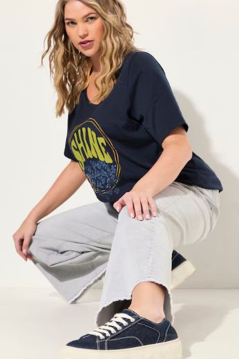 Plus size veliki brojevi Traperice šireg kroja nogavica za punije