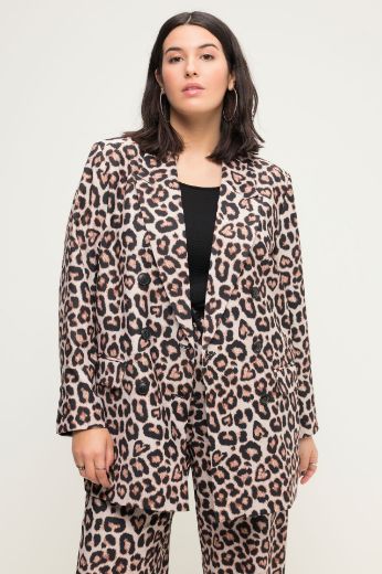 Plus size veliki brojevi Sako lagani s leopard printom za punije