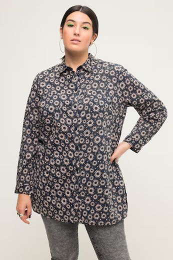 Plus size veliki brojevi Bluza dugih rukava s manžetama za punije