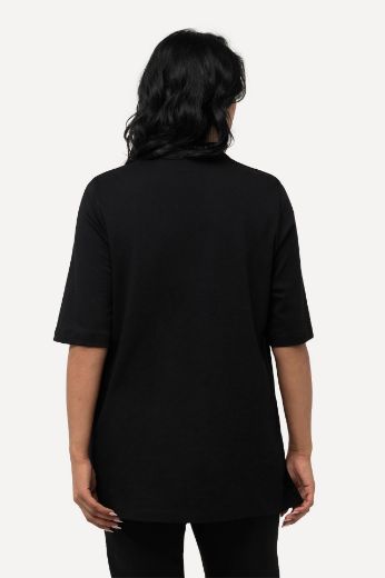 Plus size veliki brojevi Majica s ukrasima na ovratniku kratki rukavi za punije