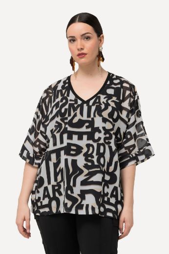 Plus size veliki brojevi Bluza 3/4 rukava V izreza za punije