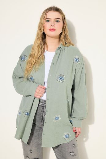 Plus size veliki brojevi Bluza dugih rukava s motivom oka za punije