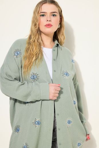 Plus size veliki brojevi Bluza dugih rukava s motivom oka za punije