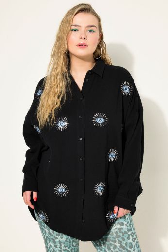 Plus size veliki brojevi Bluza dugih rukava s motivom oka za punije