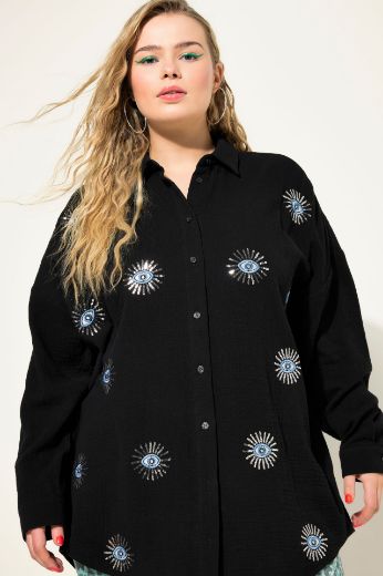 Plus size veliki brojevi Bluza dugih rukava s motivom oka za punije