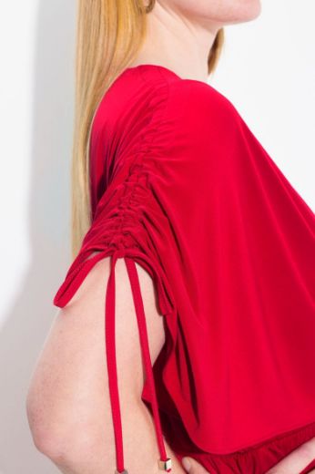Plus size veliki brojevi Haljina svečana midi V ovratnika za punije