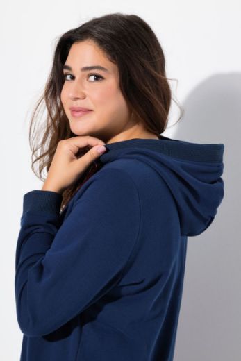Plus size veliki brojevi Haljina dugih rukava s kapuljačom za punije