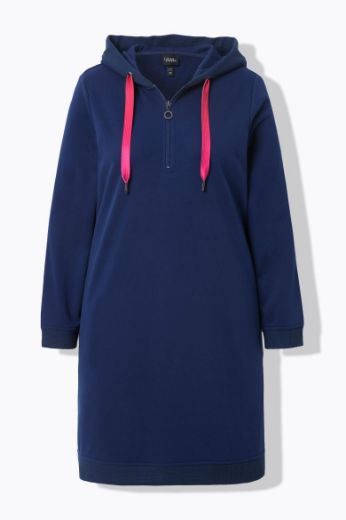 Plus size veliki brojevi Haljina dugih rukava s kapuljačom za punije