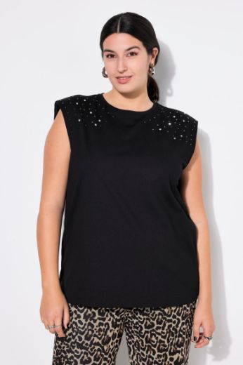 Plus size veliki brojevi Majica bez rukava s ukrasnim dodacima za punije