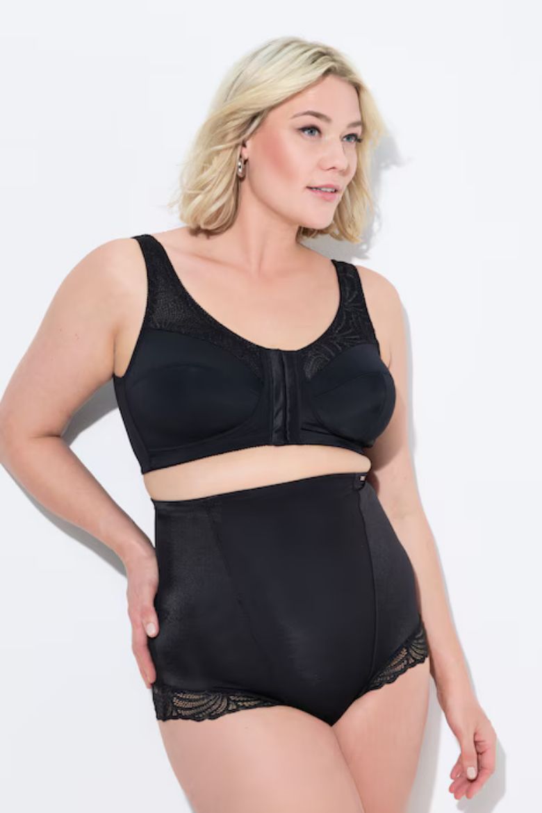 Plus size veliki brojevi Gaće stezne visokog struka s dodatkom čipke za punije