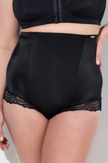 Plus size veliki brojevi Gaće stezne visokog struka s dodatkom čipke za punije