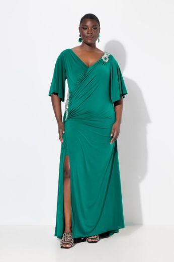 Plus size veliki brojevi Haljina svečana maxi V ovratnika za punije