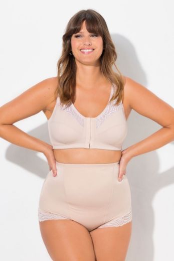 Plus size veliki brojevi Gaće stezne visokog struka s dodatkom čipke za punije