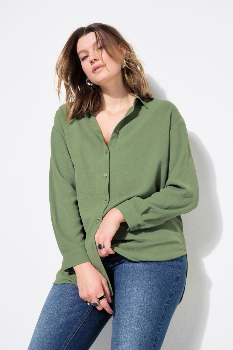 Plus size veliki brojevi Bluza krep za punije