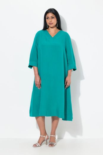 Plus size veliki brojevi Haljina 3/4 rukava A kroja za punije