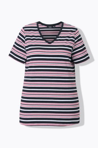 Plus size veliki brojevi Majica kratkih rukava V ovratnika za punije
