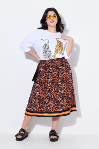 Plus size veliki brojevi Suknja s leopard uzorkom za punije