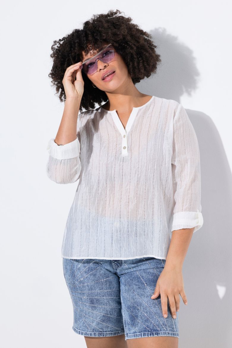 Plus size veliki brojevi Bluza od prozračne tkanine za punije