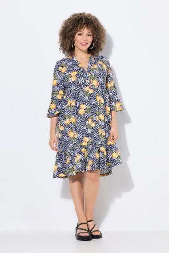 Plus size veliki brojevi Haljina 3/4 rukava A kroja za punije