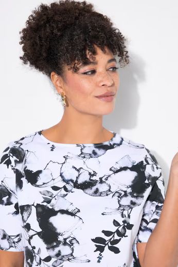 Plus size veliki brojevi Majica cvjetni print za punije