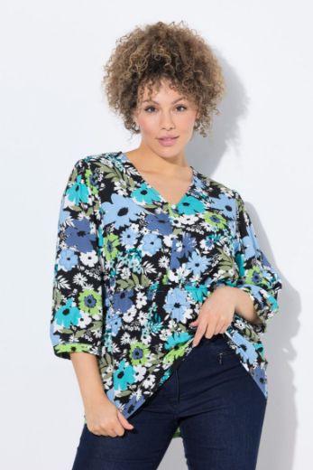 Plus size veliki brojevi Bluza 3/4 rukava V ovratnika za punije