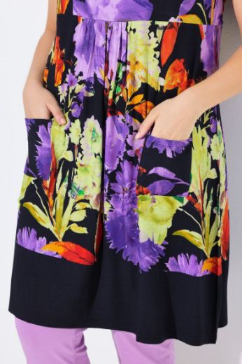 Plus size veliki brojevi Haljina bez rukava okruglog ovratnika za punije