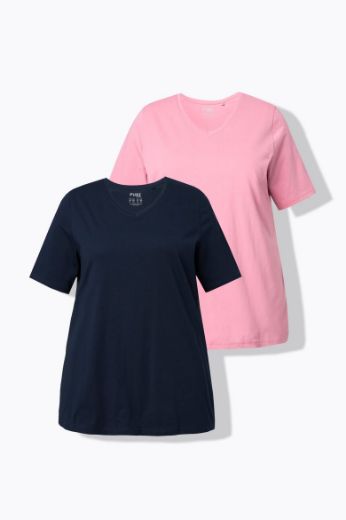 Plus size veliki brojevi Majica 2 komada kratkih rukava za punije