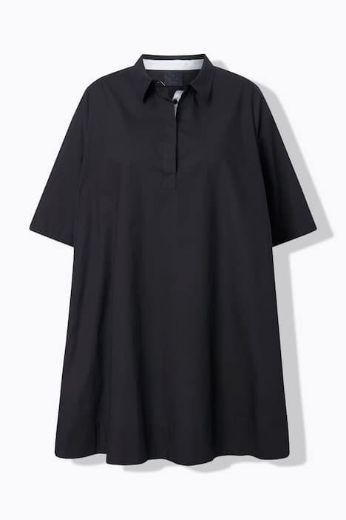 Plus size veliki brojevi Haljina midi kratkih  rukava A kroja za punije