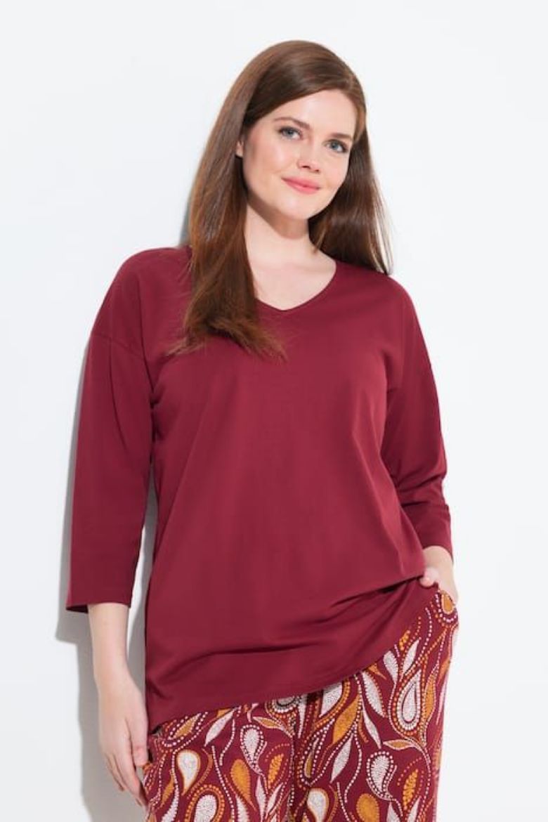 Plus size veliki brojevi Pidžama 3/4 rukava gornji dio za punije