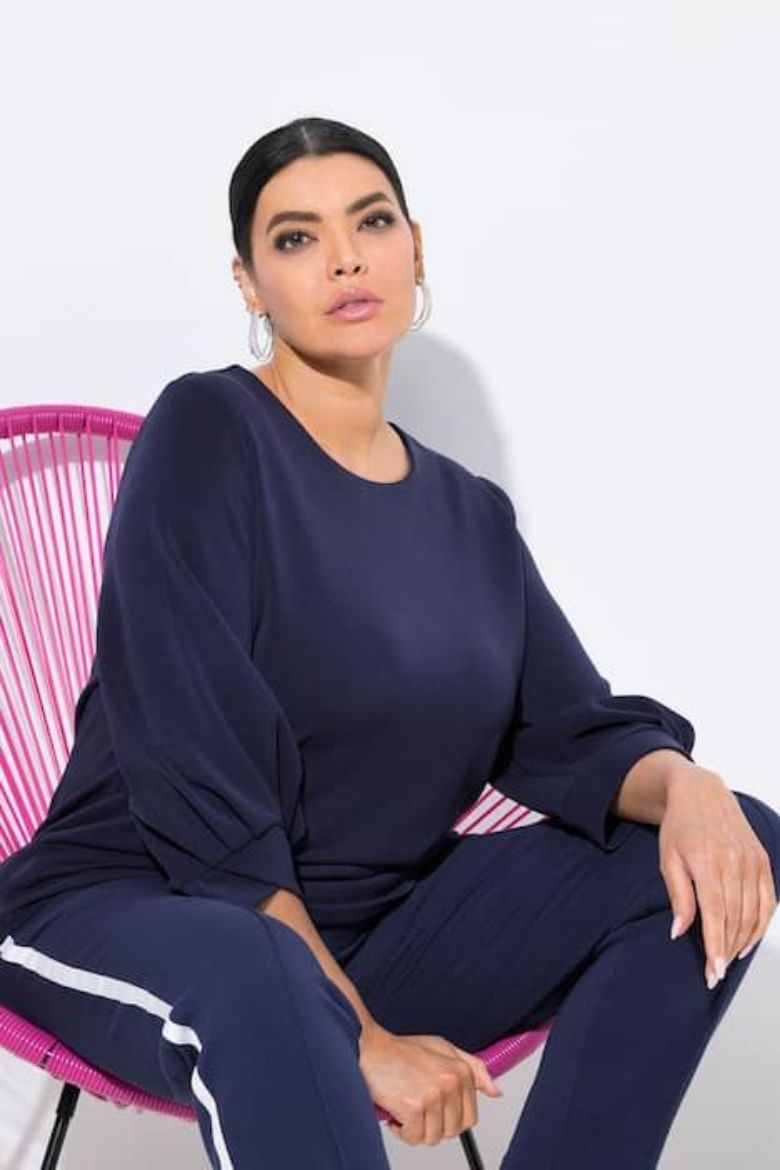 Plus size veliki brojevi Majica 3/4 rukava okruglog ovratnika za punije