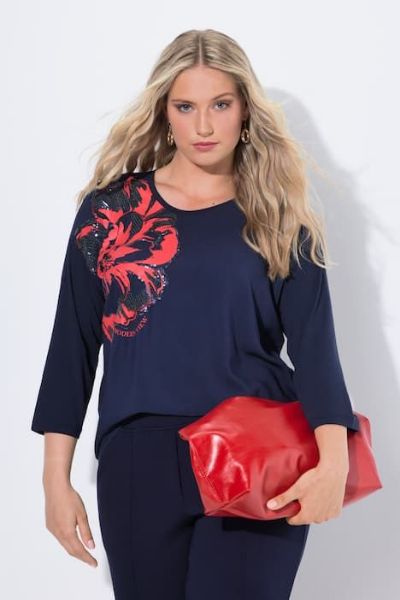 Veliki brojevi Majica 3/4 rukava moda za punije