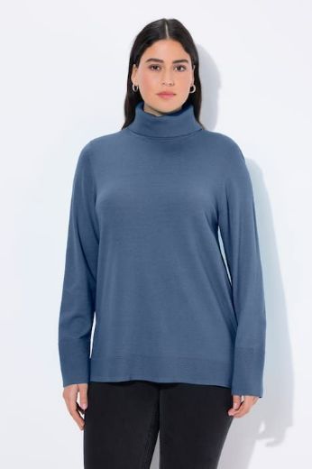 Plus size veliki brojevi Pulover s rol ovratnikom za punije