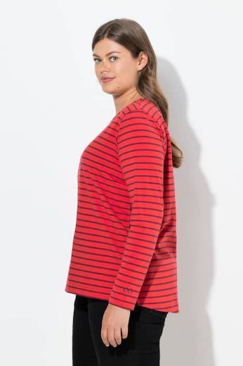Plus size veliki brojevi Majica dugih rukava na pruge za punije