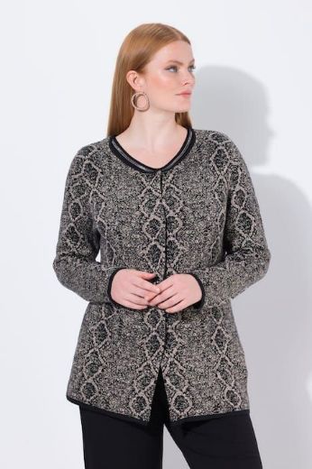 Plus size veliki brojevi Kardigan duhih rukava na kopčanje za punije