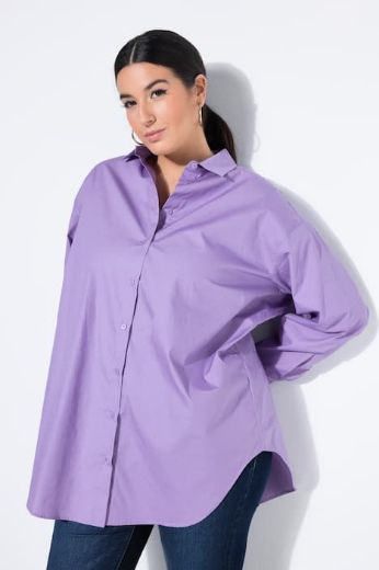 Plus size veliki brojevi Bluza dugih rukava s gumbićima za punije