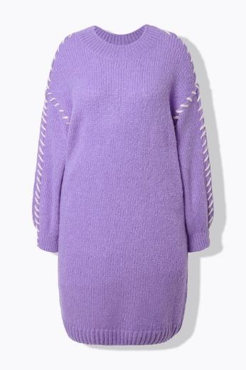 Plus size veliki brojevi Haljina pletena dugih rukava za punije