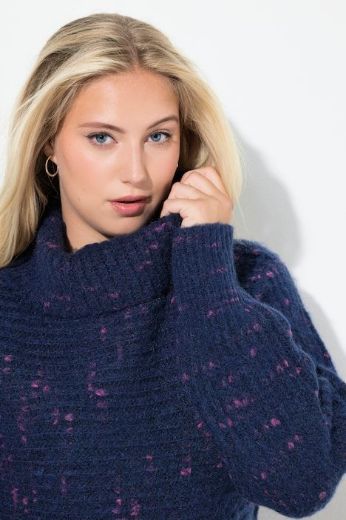 Plus size veliki brojevi Pulover dugih rukava povišenog ovratnika za punije