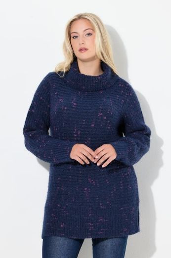 Plus size veliki brojevi Pulover dugih rukava povišenog ovratnika za punije