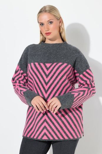Plus size veliki brojevi Pulover povišenog ovratnika za punije