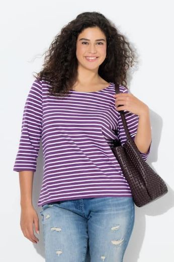 Plus size veliki brojevi Majica 3/4 rukava okruglog ovratnika za punije