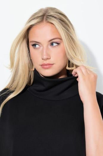 Plus size veliki brojevi Pončo povišenog ovratnika za punije